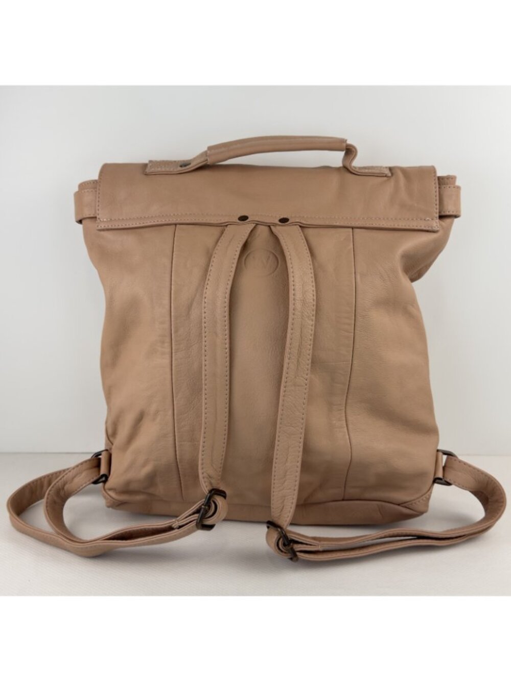 Wanderers Travel Co The Bondi Backpack Full Grain Leather Blush Magnetic Closure - Picture 2 of 16